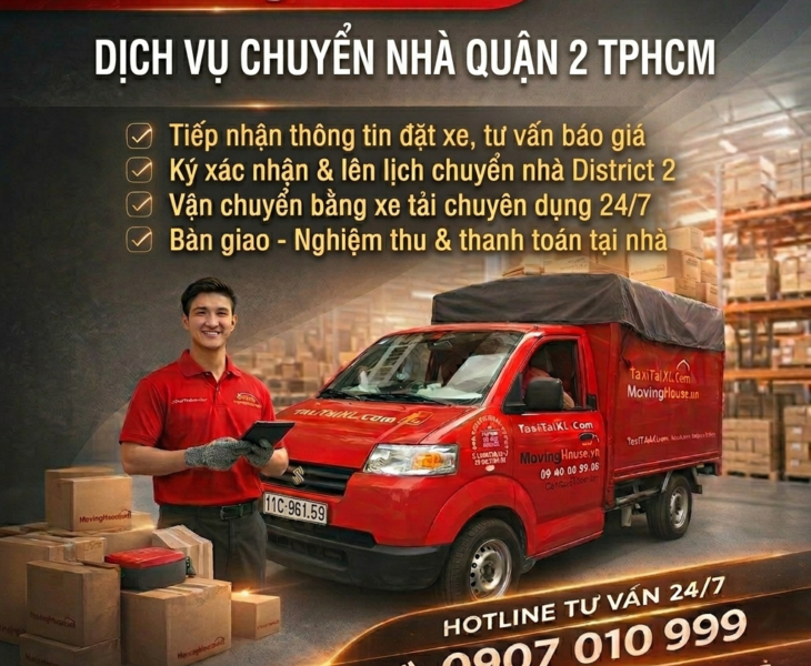 Dịch Vụ Chuyển Nhà Quận 2 Chỉ 150k – Chuyên nghiệp – uy tín