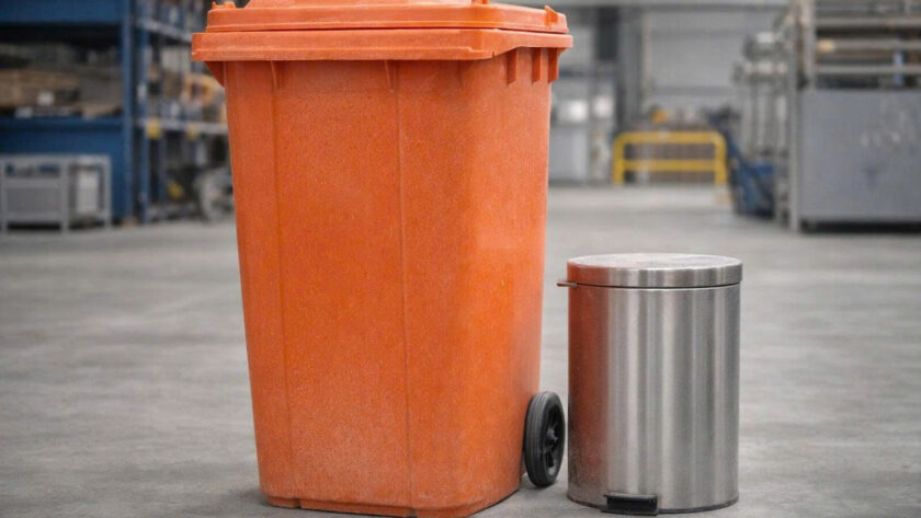 Chọn thùng rác cho nhà xưởng: Nhựa hay kim loại?